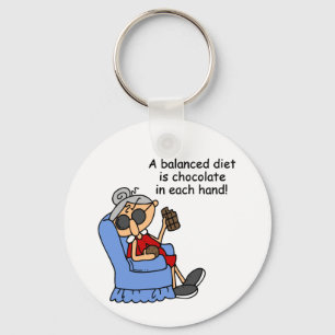 Balanced Chocolate Diet Keychain