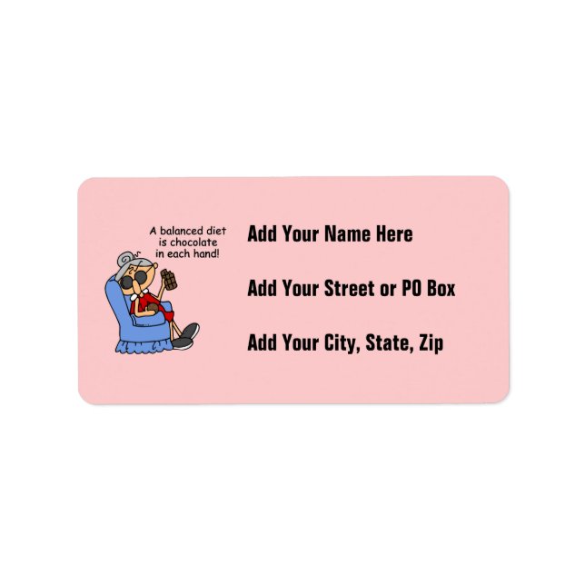 Balanced Chocolate Diet Label (Front)