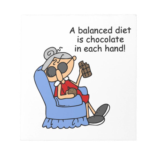 Balanced Chocolate Diet Notepad (Front)