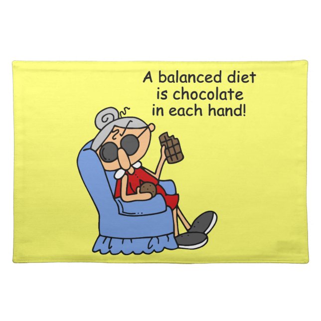 Balanced Chocolate Diet Placemat (Front)