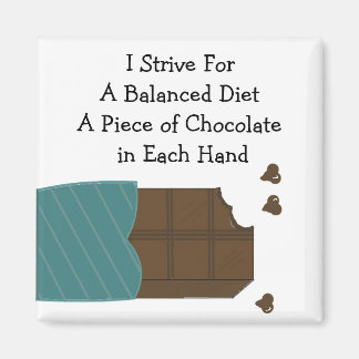 Balanced Diet - Chocolate in Each Hand Magnet