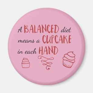 Balanced Diet Cupcake Magnet
