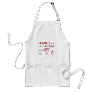 Balanced Diet Cupcakes Adult Apron