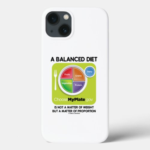 Balanced Diet Not A Matter Weight But Proportion iPhone 13 Case