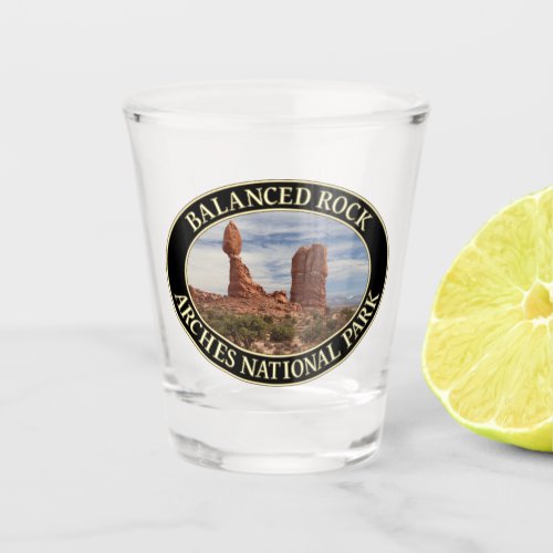 Balanced Rock at Arches National Park in Moab UT Shot Glass