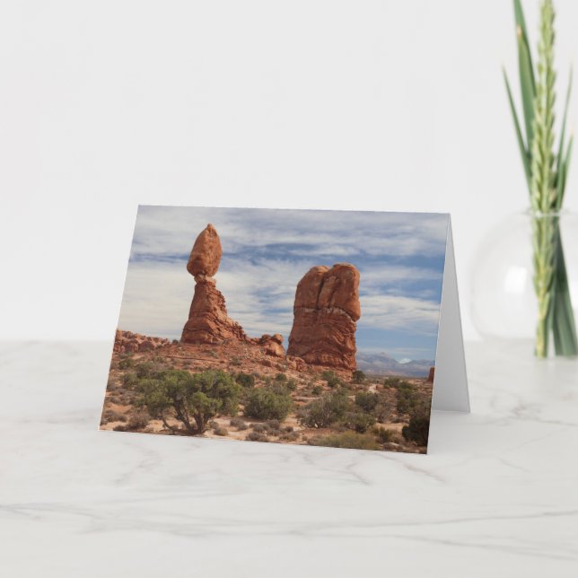 Balanced Rock at Arches National Park, Moab, Utah Note Card (Front)