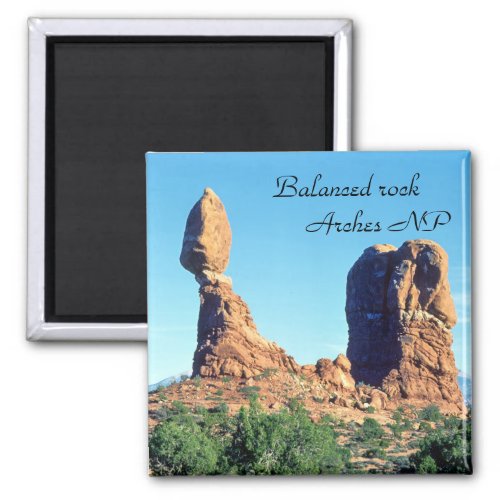 Balanced rock in Arches National Park_ Utah USA Magnet