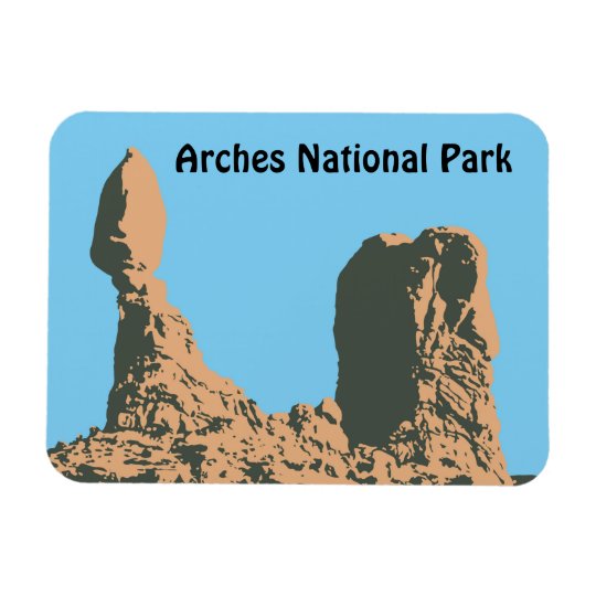 Balanced rock in Arches National Park- Utah, USA Magnet | 0
