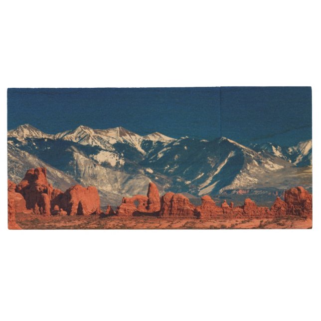 Balanced Rock Trail Wood USB Flash Drive (Front)