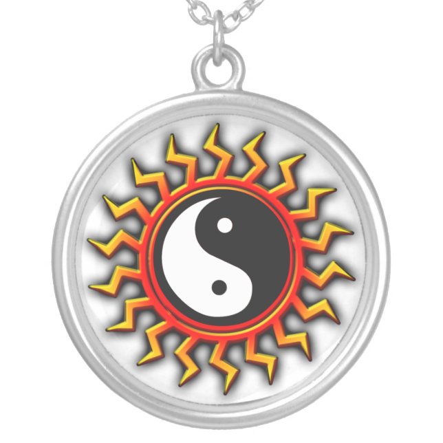 Balanced Yin Yang Sun Necklace (Front)