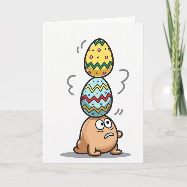 Balancing Act Funny Creature Card (Front)