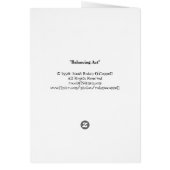 Balancing Act (with poem) Cards (Back)