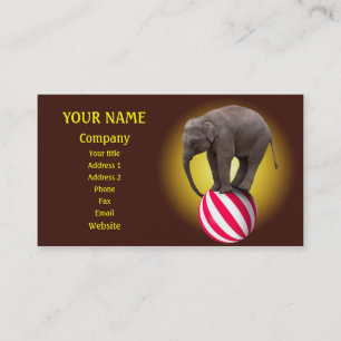 Balancing elephant business card