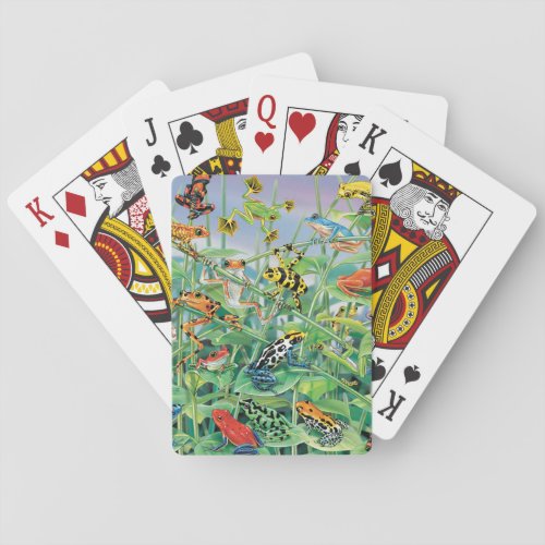 Balancing Frog Playing Cards