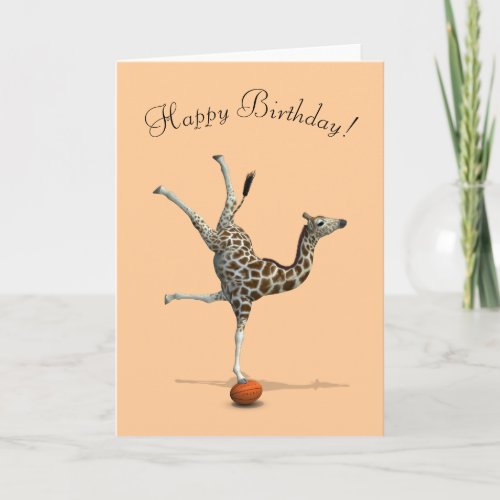 Balancing Giraffe Card