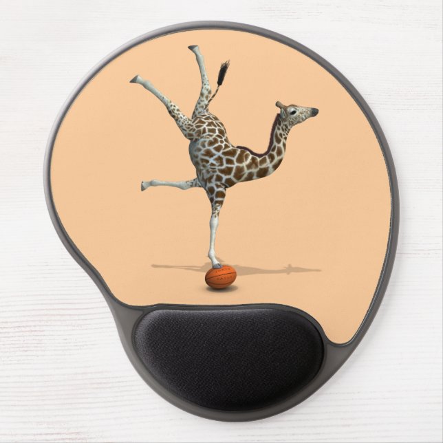 Balancing Giraffe Gel Mouse Pad (Front)