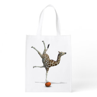 Balancing Giraffe Grocery Bag