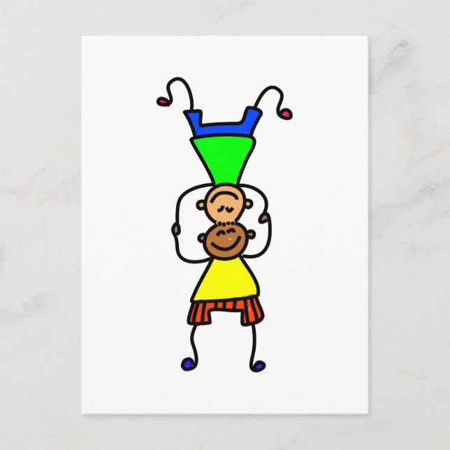 Balancing Kids Postcard (Front)