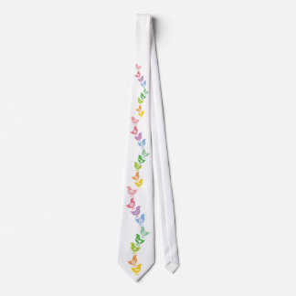 Balancing Retro Rainbow Chicks Fun Custom Gift Tie