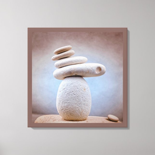 Balancing Stones Square + your ideas Canvas Print (Front)
