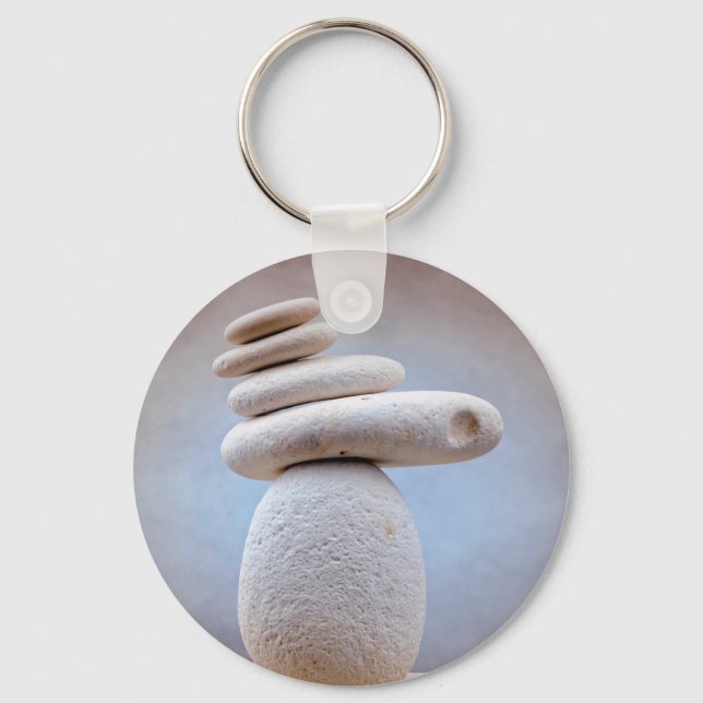 Balancing Stones Square + your ideas Keychain (Front)