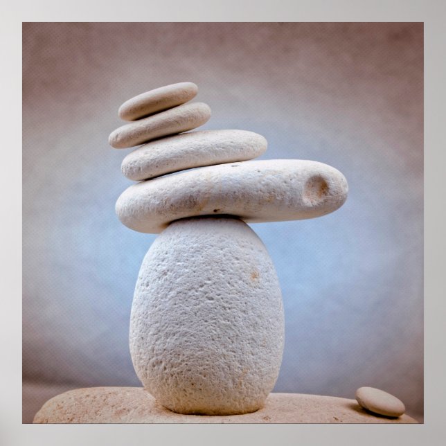 Balancing Stones Square + your ideas Poster (Front)