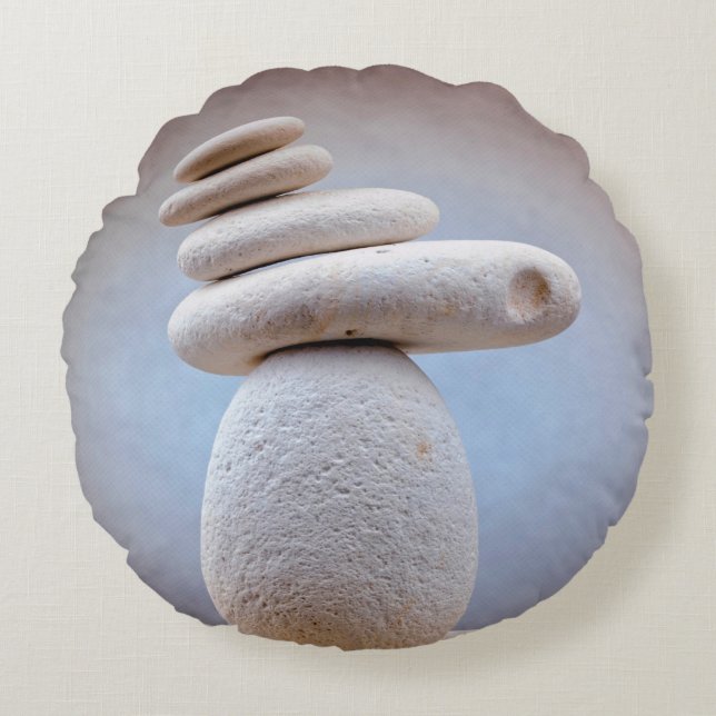 Balancing Stones Square + your ideas Round Pillow (Front)