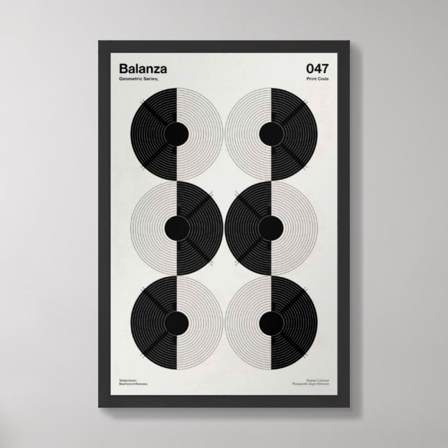 Balanza: Geometric Series Framed Art (Framed Front)
