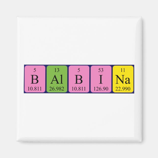 Balbina periodic table name magnet (Front)