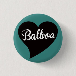 Balboa Black Heart Jade Pinback Button