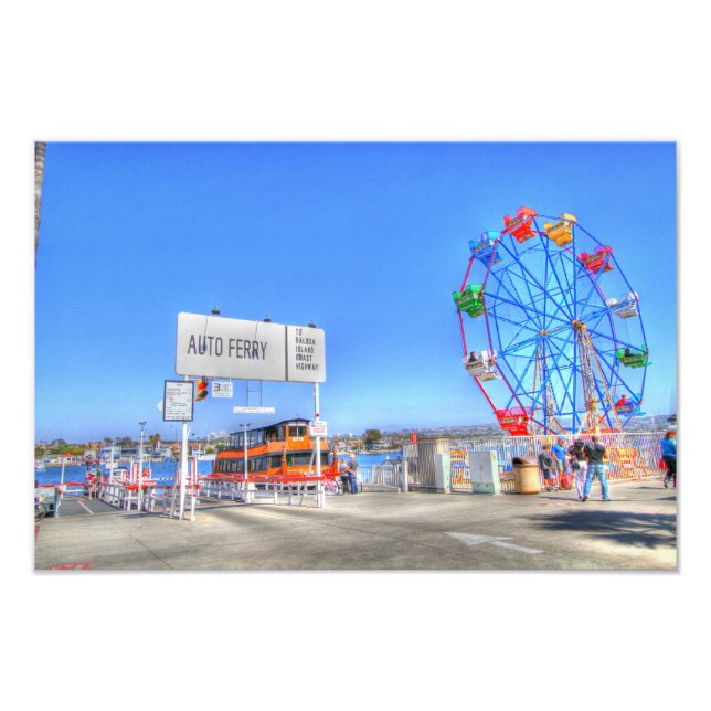Balboa Fun Zone "  Ferris Wheel Photo Print (Front)