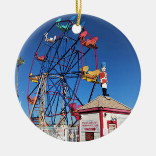 Balboa Fun Zone, Newport Beach, California Ceramic Ornament