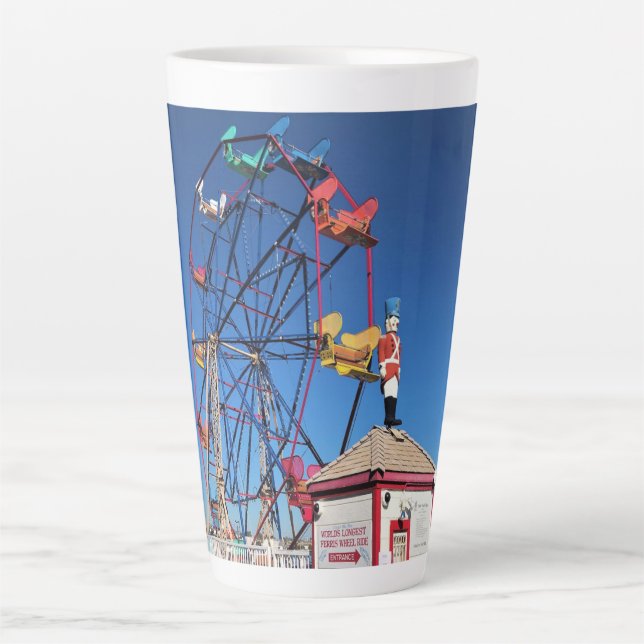 Balboa Fun Zone, Newport Beach, California Latte Mug (Front)