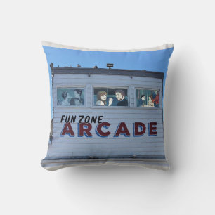 Balboa Fun Zone, Newport Beach, California Throw Pillow