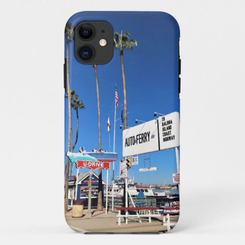 Balboa Island Ferry Newport Beach California iPhone 11 Case