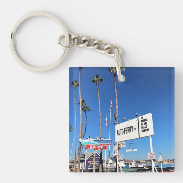 Balboa Island Ferry, Newport Beach, California Keychain (Front)