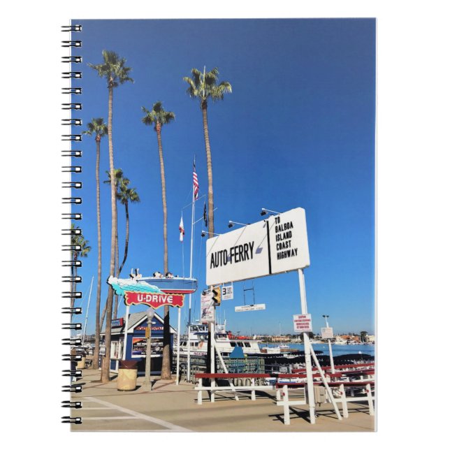 Balboa Island Ferry, Newport Beach, California Notebook (Front)