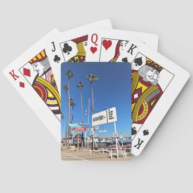 Balboa Island Ferry, Newport Beach, California Poker Cards (Back)