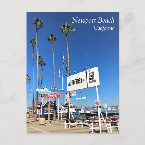 Balboa Island Ferry Newport Beach California Postcard