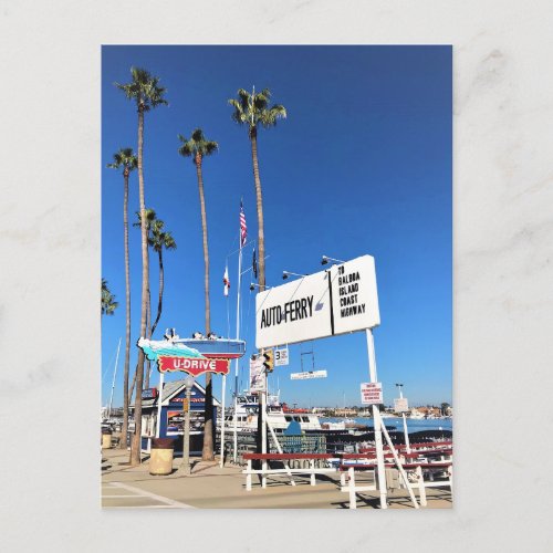 Balboa Island Ferry Newport Beach California Postcard