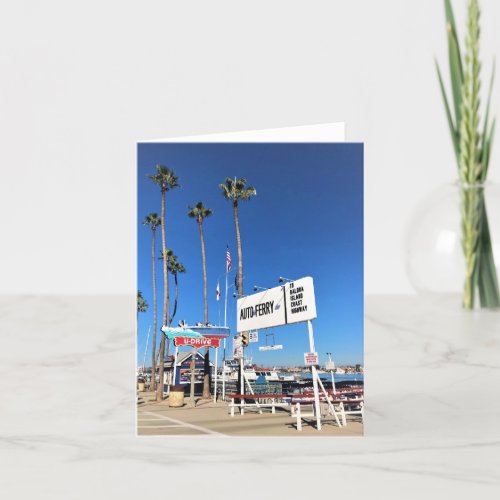 Balboa Island Ferry Newport Beach California Thank You Card