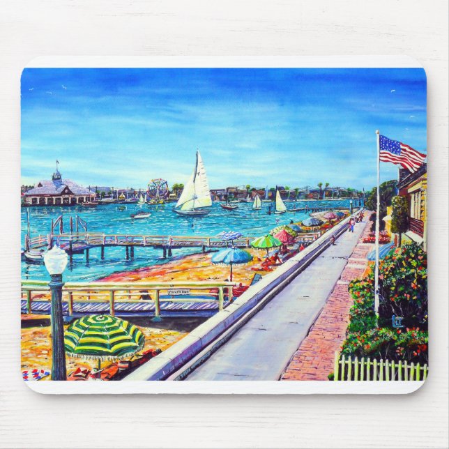 Balboa Island Newport Beach Ca. Mouse Pad (Front)
