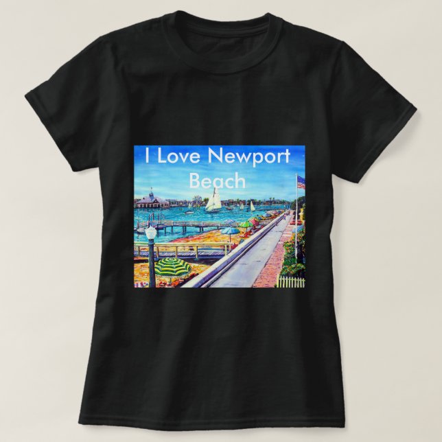 Balboa Island Newport Beach Ca. T-Shirt (Design Front)