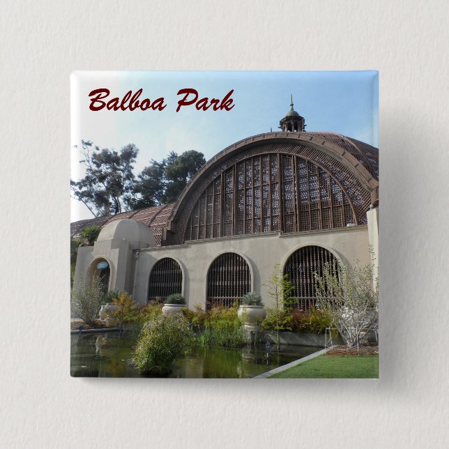 Balboa Park Botanical Garden -San Diego Pinback Button (Front)