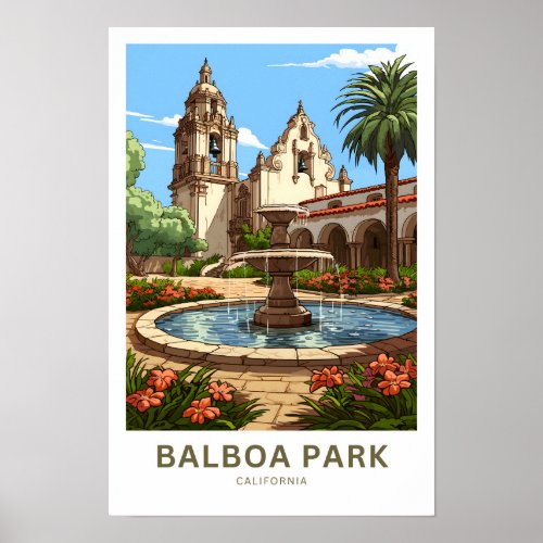 Balboa Park California Travel Print