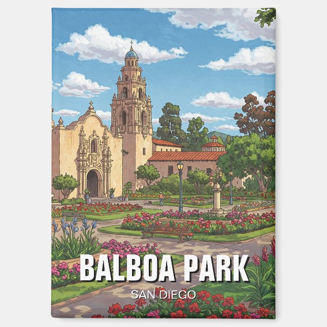 Balboa Park San Diego CA Travel Magnet (Front)