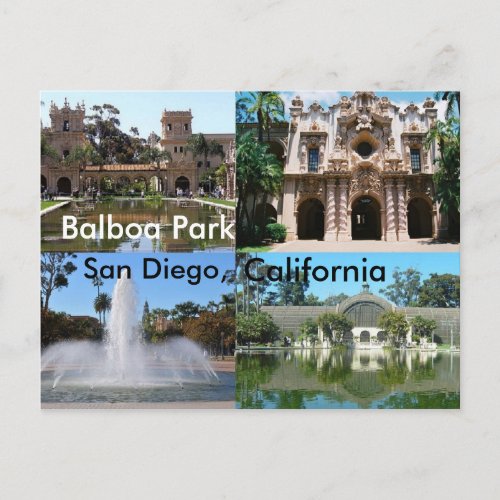 Balboa Park San Diego California Postcard