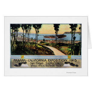 Balboa Park View of City, Panama-CA Expo Cards