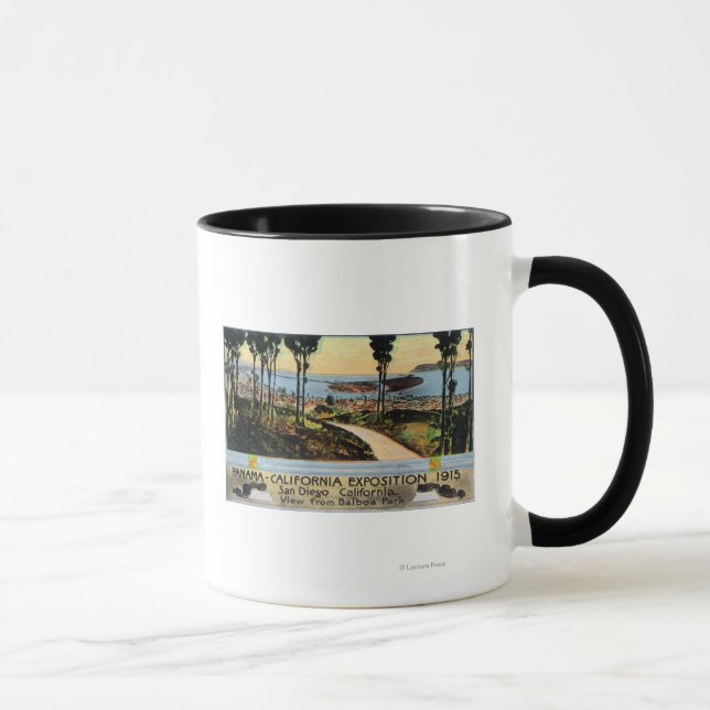 Balboa Park View of City, Panama-CA Expo Mug (Right)