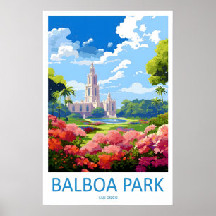 Balboa Park Vintage Travel Poster Ski National